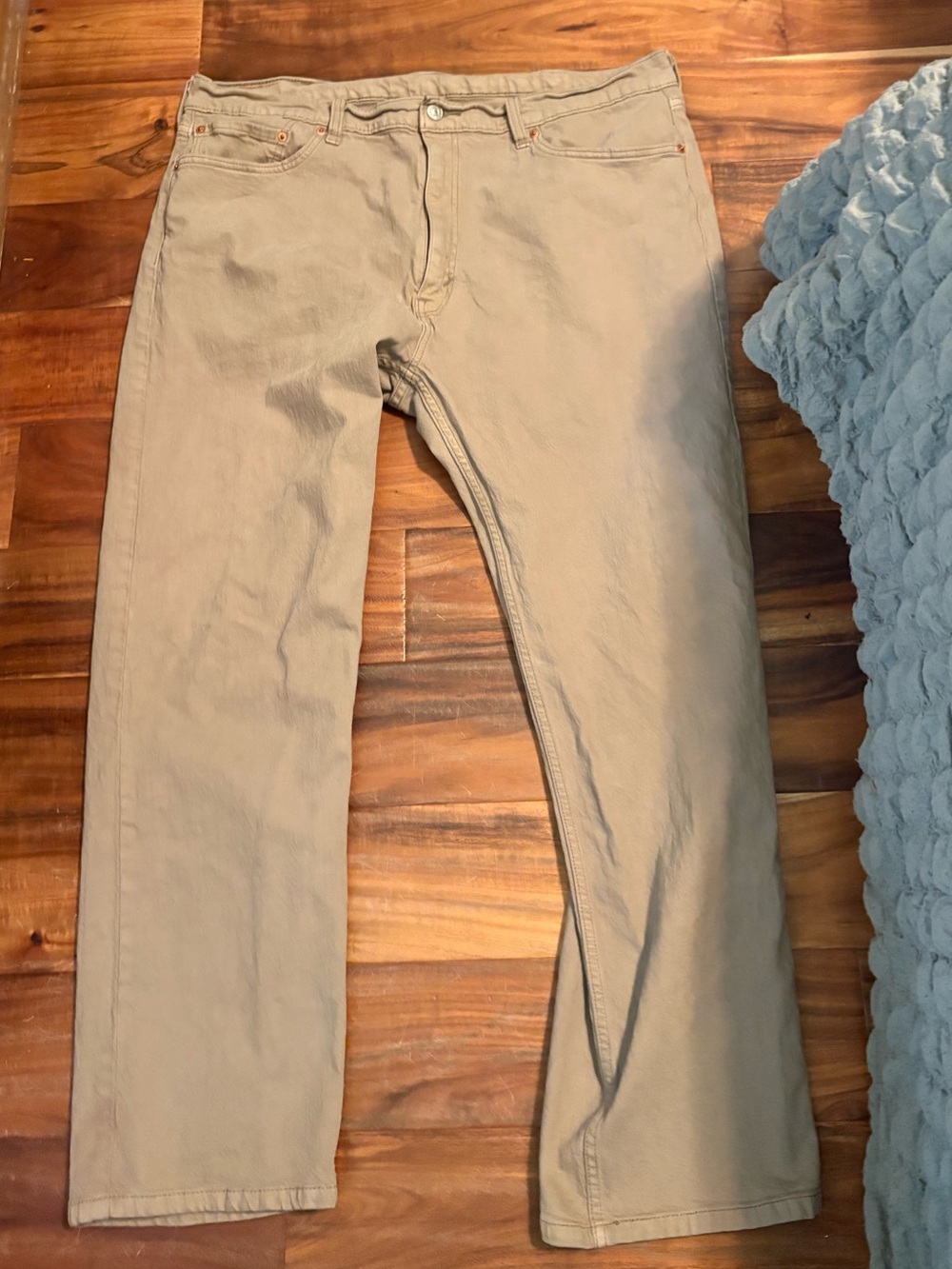 Levi’s 505 Regular Fit Khaki Jeans Men’s 40x30 Beige Straight Leg (1368)